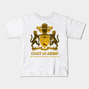 Guyana Coat of Arms Gold Kids T-Shirt